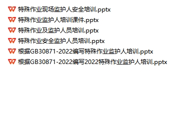 特殊作业安全监护人培训课件（6份）