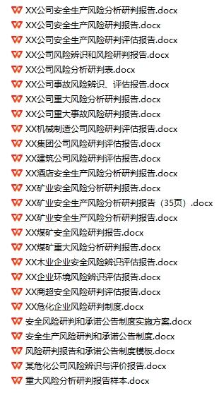 风险研判报告模板合集（26份）